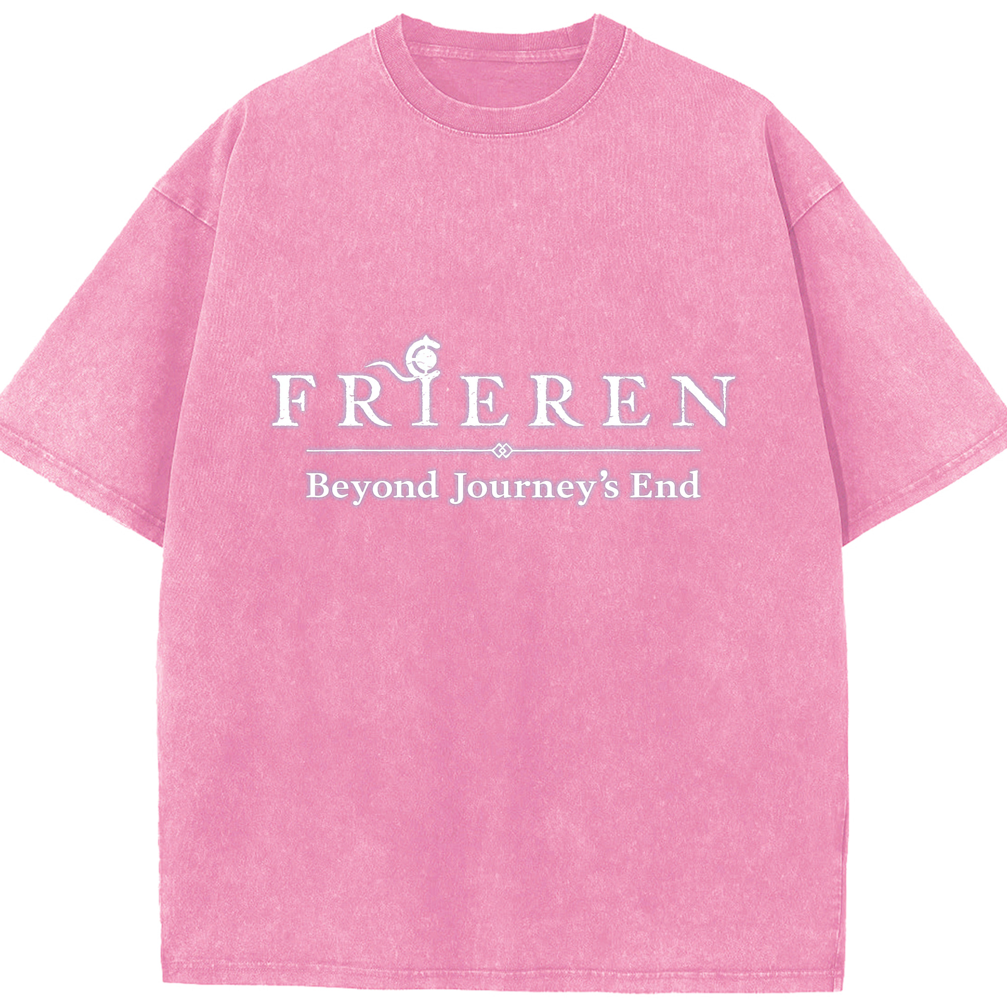 （画像用） 葬送のフリーレン Frieren 綿100% ヴィンテージ風 半袖Tシャツ（フロントプリント）